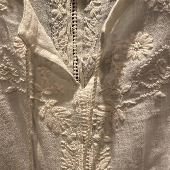 Rachel Zoe NWOT oversized boho white tunic top M - Picture 4 of 4